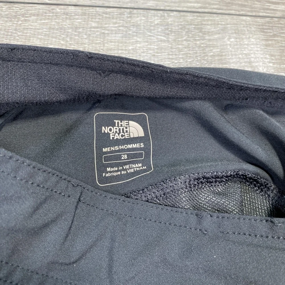The North‎ Face Shorts Mens 28 Black Hybrid Boardshorts Drawstring Zip Pocket